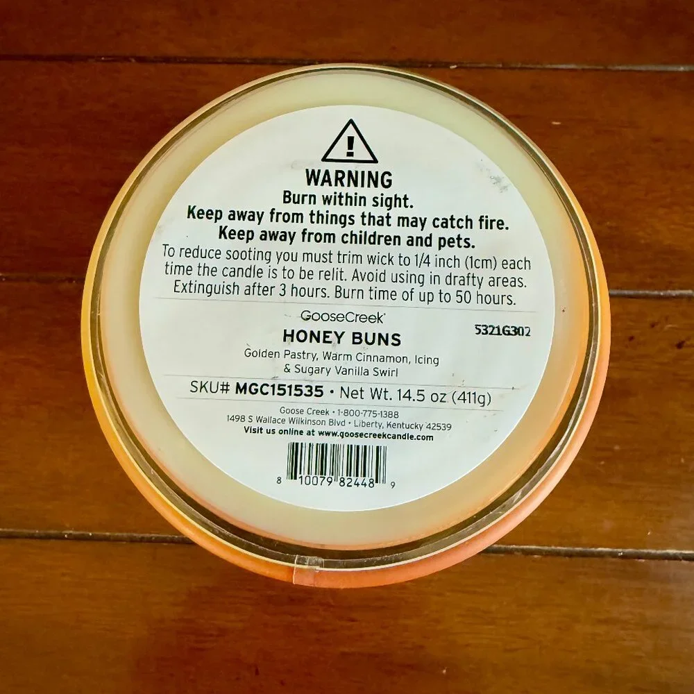 NEW Honey Buns 3-Wick Candle Goose Creek